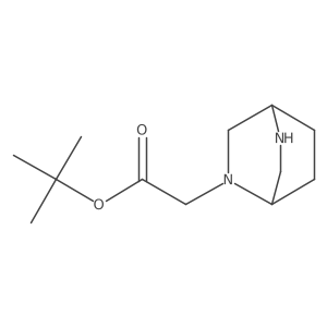 Tert-butyl 2-{2,5-diazabicyclo[2.2.2]octan-2-yl}acetate结构式