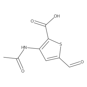 3-Acetamido-5-formylthiophene-2-carboxylic acid结构式