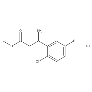 Methyl (3R)-3-amino-3-(2-chloro-5-fluorophenyl)propanoate hydrochloride结构式