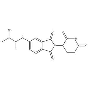 5-[(2-Amino-1-methyl-propyl)amino]-2-(2,6-dioxo-3-piperidyl)isoindoline-1,3-dione结构式