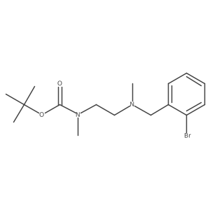 tert-Butyl (2-((2-bromobenzyl)(methyl)amino)ethyl)(methyl)carbamate结构式