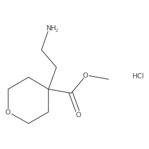 Methyl 4-(2-aminoethyl)oxane-4-carboxylate hydrochloride Structure