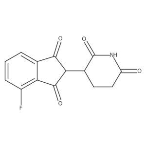 3-(4-Fluoro-1,3-dioxo-2,3-dihydro-1H-inden-2-YL)piperidine-2,6-dione Structure