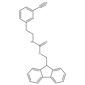 (9H-fluoren-9-yl)methyl N-[2-(6-cyanopyridin-2-yl)ethyl]carbamate结构式