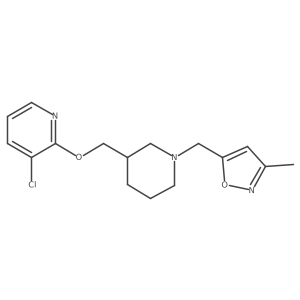 3-Chloro-2-({1-[(3-methyl-1,2-oxazol-5-yl)methyl]piperidin-3-yl}methoxy)pyridine Structure