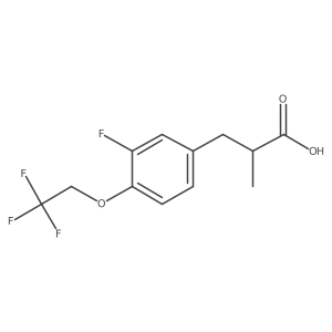 3-(3-Fluoro-4-(2,2,2-trifluoroethoxy)phenyl)-2-methylpropanoic acid Structure