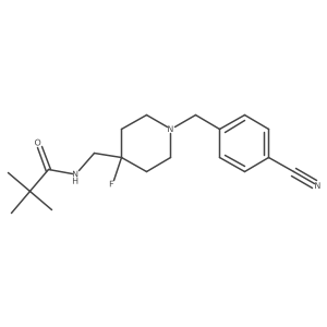 N-({1-[(4-cyanophenyl)methyl]-4-fluoropiperidin-4-yl}methyl)-2,2-dimethylpropanamide结构式