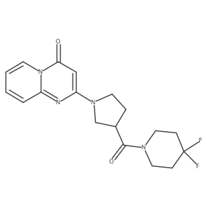 2-[3-(4,4-difluoropiperidine-1-carbonyl)pyrrolidin-1-yl]-4H-pyrido[1,2-a]pyrimidin-4-one结构式