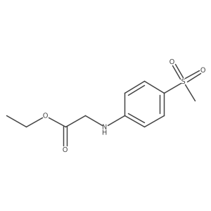 Ethyl (4-(methylsulfonyl)phenyl)glycinate结构式