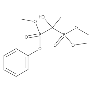 Phosphonic acid, [1-(dimethoxyphosphinyl)-1-hydroxyethyl]-, methyl phenyl ester结构式