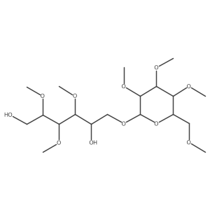 2,3,4-Tri-O-methyl-6-O-(2,3,4,6-tetra-O-methyl-I(2)-D-glucopyranosyl)-D-glucitol Structure
