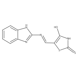 (Z)-5-(((1H-benzo[d]imidazol-2-yl)amino)methylene)-2-thioxothiazolidin-4-one Structure