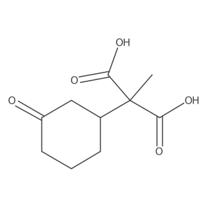 2-Methyl-2-(3-oxocyclohexyl)propanedioic acid Structure