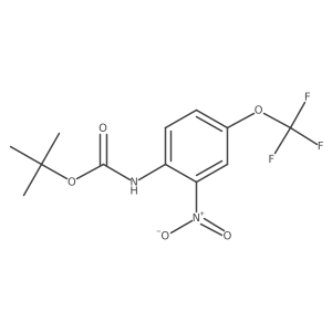 (2-Nitro-4-trifluoromethoxy-phenyl)-carbamic acid tert-butyl ester结构式