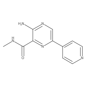3-Amino-N-methyl-6-(4-pyridinyl)-2-pyrazinecarboxamide结构式