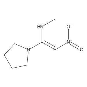 methyl[(Z)-2-nitro-1-(pyrrolidin-1-yl)ethenyl]amine结构式