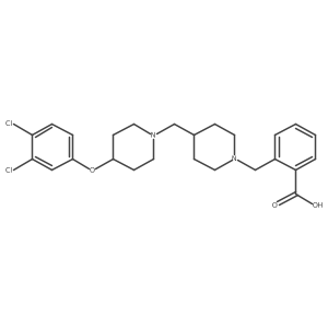 2-[(4-{[4-(3,4-Dichlorophenoxy)piperidin-1-yl]methyl}piperidin-1-yl)methyl]benzoic acid结构式