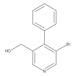 (5-Bromo-4-phenylpyridin-3-yl)methanol Structure