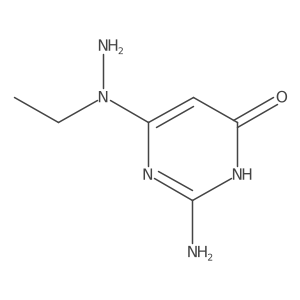 2-Amino-6-(1-ethylhydrazinyl)-4(3H)-pyrimidinone结构式
