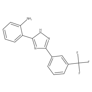 2-{3-[3-(trifluoromethyl)phenyl]-1H-1,2,4-triazol-5-yl}aniline Structure