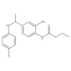 {2-Amino-4-[1-(4-chlorophenylamino)ethyl]phenyl}carbamic acid ethyl ester Structure