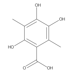 2,4,5-Trihydroxy-3,6-dimethylbenzoic acid结构式
