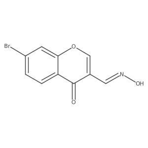 7-bromo-3-[(hydroxyimino)methyl]-4H-chromen-4-one结构式