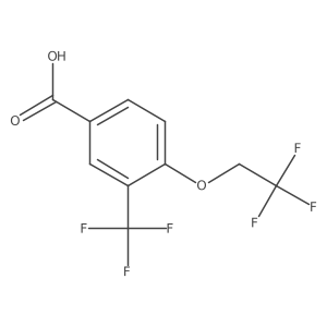 4-(2,2,2-Trifluoro-ethoxy)-3-trifluoromethyl-benzoic acid结构式
