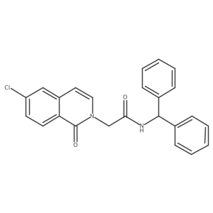 N-benzhydryl-2-(6-chloro-1-oxo-2(1H)-isoquinolinyl)acetamide结构式