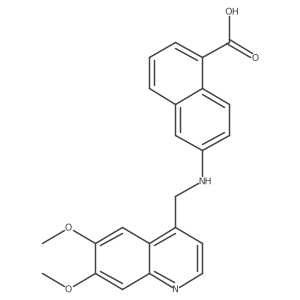 6-[(6,7-Dimethoxy-4-quinolinyl)methylamino]-1-naphthalenecarboxylic acid结构式