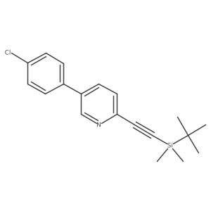 2-[(Tert-butyldimethylsilanyl)ethynyl]-5-(4-chlorophenyl)pyridine Structure