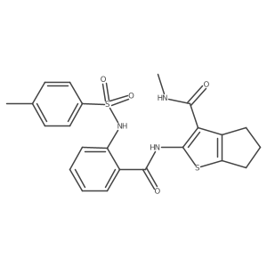N-methyl-2-[2-(4-methylbenzenesulfonamido)benzamido]-4H,5H,6H-cyclopenta[b]thiophene-3-carboxamide Structure