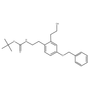 Tert-butyl (4-(benzyloxy)-2-(2-hydroxyethyl)phenethyl)carbamate结构式