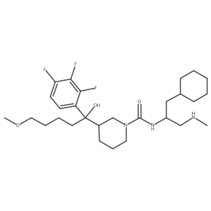 n-(1-Cyclohexyl-3-(methylamino)propan-2-yl)-3-(1-hydroxy-5-methoxy-1-(2,3,4-trifluorophenyl)pentyl)piperidine-1-carboxamide Structure
