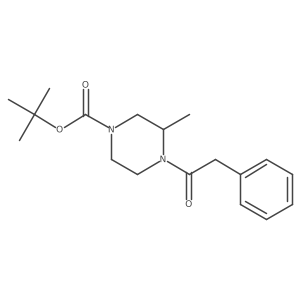 Tert-butyl (3s)-3-methyl-4-(phenylacetyl)piperazine-1-carboxylate Structure