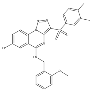 7-chloro-3-((3,4-dimethylphenyl)sulfonyl)-N-(2-methoxybenzyl)-[1,2,3]triazolo[1,5-a]quinazolin-5-amine Structure