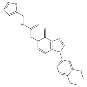 2-(3-(3,4-dimethoxyphenyl)-7-oxo-3H-[1,2,3]triazolo[4,5-d]pyrimidin-6(7H)-yl)-N-(furan-2-ylmethyl)acetamide结构式