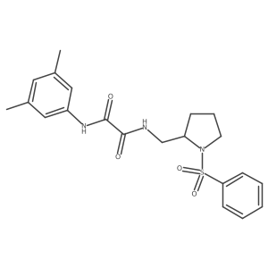 N1-(3,5-dimethylphenyl)-N2-((1-(phenylsulfonyl)pyrrolidin-2-yl)methyl)oxalamide Structure