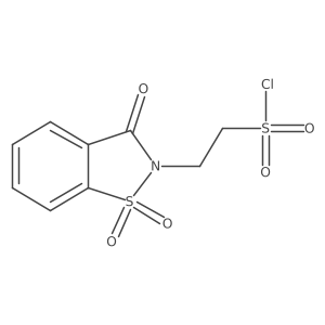 2-(1,1,3-Trioxo-2,3-dihydro-1lambda6,2-benzothiazol-2-yl)ethane-1-sulfonyl chloride结构式