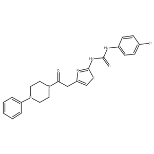 1-(4-Chlorophenyl)-3-(4-(2-oxo-2-(4-phenylpiperazin-1-yl)ethyl)thiazol-2-yl)urea Structure