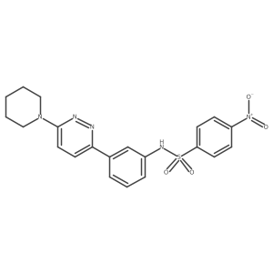 4-nitro-N-(3-(6-(piperidin-1-yl)pyridazin-3-yl)phenyl)benzenesulfonamide Structure