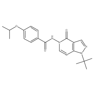 N-{1-tert-butyl-4-oxo-1H,4H,5H-pyrazolo[3,4-d]pyrimidin-5-yl}-4-(propan-2-yloxy)benzamide结构式