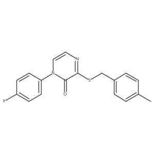 1-(4-Fluorophenyl)-3-{[(4-methylphenyl)methyl]sulfanyl}-1,2-dihydropyrazin-2-one结构式