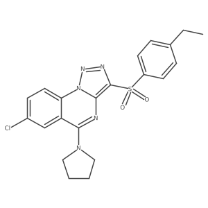 1-[7-Chloro-3-(4-ethylbenzenesulfonyl)-[1,2,3]triazolo[1,5-A]quinazolin-5-YL]pyrrolidine Structure
