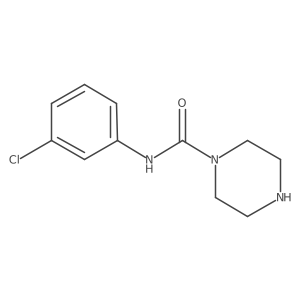 N-(3-chlorophenyl)piperazine-1-carboxamide结构式