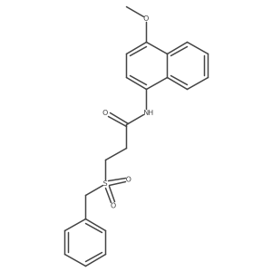 3-(benzylsulfonyl)-N-(4-methoxynaphthalen-1-yl)propanamide结构式