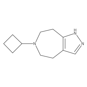 6-Cyclobutyl-2,4,5,6,7,8-hexahydropyrazolo[3,4-d]azepine Structure