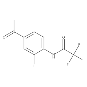 N-(4-acetyl-2-iodophenyl)-2,2,2-trifluoroacetamide结构式