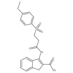 3-(3-((4-Methoxyphenyl)sulfonyl)propanamido)benzofuran-2-carboxamide Structure
