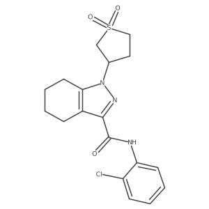 N-(2-chlorophenyl)-1-(1,1-dioxidotetrahydrothiophen-3-yl)-4,5,6,7-tetrahydro-1H-indazole-3-carboxamide Structure